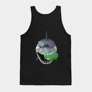 Shark with Frisbee Tank Top